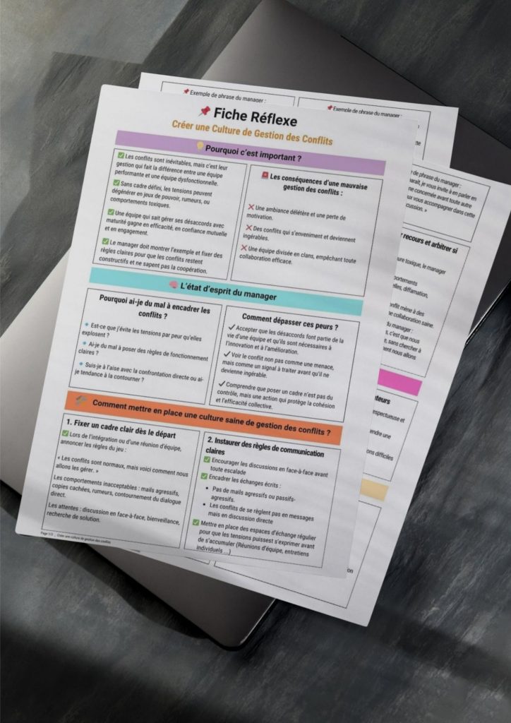 Fiches réflexe management